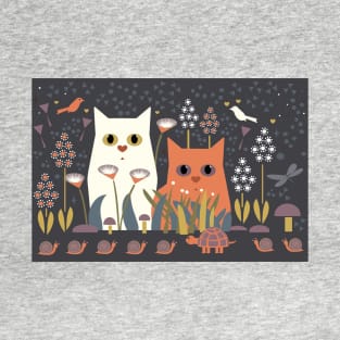 CATS IN A GARDEN T-Shirt